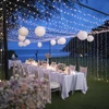 Kép 2/4 - Szolár lampion - fehér - hidegfehér LED - 21 cm