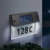 Kép 1/3 - Szolár házszámfény - átlátszó plexi - hidegfehér LED - 18 x 20 cm