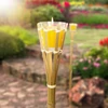 Kép 1/4 - Citronella illatgyertya + fáklya - bambusz - 75 x 6,5 cm