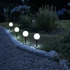 Kép 1/3 - LED-es szolár lámpa - leszúrható - gömb alakú, hidegfehér - Ø10 cm