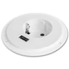 Kép 5/5 - Rejtett - beépíthető konnektor + USB - fehér