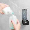 Kép 2/5 - Szappanadagoló - kézzel működtethető - 350 ml - fali - fekete