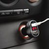 Kép 1/3 - Autós szivargyújtó adapter - 2 x USB, feszültségmérővel és árammérővel - fekete
