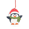 Kép 3/3 - Karácsonyfadísz szett - pingvin - fából - 8 x 6 cm