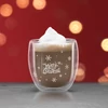 Kép 1/2 - Karácsonyi duplafalú üveg pohár - 300 ml