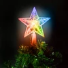 Kép 1/3 - Karácsonyi LED-es csillag csúcsdísz - 10 LED - 15 cm - RGB - 2 x AA