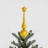 Kép 3/3 - Karácsonyfa csúcsdísz - 18,5 cm - arany