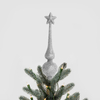 Kép 3/3 - Karácsonyfa csúcsdísz - 18,5 cm - ezüst