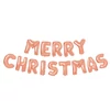 Kép 1/2 - 3D Karácsonyi "Merry Christmas" lufi - rozéarany