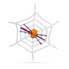 Kép 3/3 - Pókháló pókkal - halloween-i dekoráció - fehér