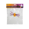 Kép 2/3 - Pókháló pókkal - halloween-i dekoráció - fehér