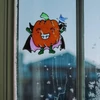 Kép 1/2 - Halloween-i ablakdekor - Csillámos, színes tök