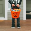 Kép 2/2 - Halloween-i műanyag vödör - tök mintás - 20 x 15 cm