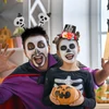 Kép 2/2 - Halloween-i hajráf - csillogós koponya