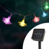 Kép 2/4 - LED szolár fényfüzér - virág - 2,3 m - 20 LED - színes