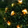 Kép 1/5 - LED szolár fényfüzér - méhecske - 2,3 m - 20 LED - melegfehér