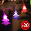 Kép 1/2 - LED fényfüzér - színes fenyőfa - 20 LED - 2,3 méter - 3 x AA