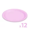 Kép 1/2 - Papírtányér szett - rózsaszín - 23 cm - 12 db / csomag