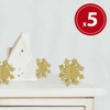 Kép 1/3 - Karácsonyi dekor - jégkristály - arany - 7 x 7 cm - 5 db / csomag
