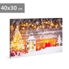Kép 1/2 - Karácsonyi LED-es hangulatkép - fali akasztóval, 2 x AA, 40 x 30 cm