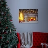 Kép 2/2 - Karácsonyi LED-es hangulatkép - fali akasztóval, 2 x AA, 40 x 30 cm