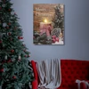 Kép 2/2 - Karácsonyi LED-es hangulatkép - fali akasztóval, 2 x AA, 40 x 30 cm