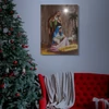 Kép 2/2 - Karácsonyi LED-es hangulatkép - fali akasztóval, 2 x AA, 30 x 40 cm