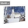 Kép 1/2 - LED-es fali hangulatkép - téli táj -  2 x AA, 48 x 38 cm