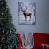 Kép 2/2 - LED-es fali hangulatkép - rénszarvas -  2 x AA, 30 x 40  cm