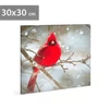 Kép 1/2 - LED-es fali kép - vörös pinty - 30 x 30 cm