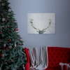 Kép 2/2 - LED-es fali hangulatkép - rénszarvas -  2 x AA, 40 x 30 cm