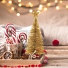 Kép 5/8 - Mini dekor műfenyő - glitteres - 18 cm - 4 szín