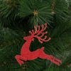 Kép 4/7 - Karácsonyfadísz - glitteres rénszarvas - 12 cm - piros/arany/ezüst - 4 db / csomag