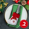 Kép 1/4 - Karácsonyi evőeszköz dekor - 12 cm - 2 féle - 2 db / csomag
