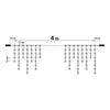 Kép 4/6 - Fényfüggöny - 200 db LED - hidegfehér - hálózati - IP44 - 4,2 m - 8 program