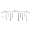 Kép 4/6 - Fényfüggöny - 100 db LED - középfehér - hálózati - IP44 - 2,2 m - 8 program