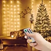 Kép 1/4 - Fényfüggöny - 100 db melegfehér microLED-del - 3 x 1 m - 230V - távirányítós