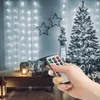 Kép 1/4 - Fényfüggöny - 100 db hidegfehér microLED-del - 3 x 1 m - 230V - távirányítós