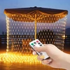 Kép 1/5 - LED-es fényháló - 190 db melegfehér LED-del - 3 x 2 m - 230V - távirányítós