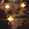 Kép 2/3 - LED fényfüzér - cukorbot - 2,2 m - 20 LED - melegfehér - 2 x AA