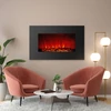 Kép 1/4 - Elektromos fali kandalló - hősugárzó + LED - 91 x 15 x 56 cm