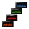 Kép 2/17 - Elektromos beépíthető kandalló - hősugárzó + RGB LED - 91 x 15 x 48 cm