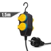 Kép 1/2 - Kültéri elosztó fedéllel - 1,5 m - 4 x 230V - 3 x 1,5 mm2, gumi  - IP44