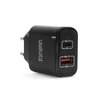 Kép 3/4 - Hálózati Adapter USB + Type-C PD20W gyorstöltéssel - fekete