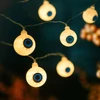 Kép 1/3 - Halloween-i LED-es fényfüzér - szemgolyó - 12 LED - 2 x AA - 1,65 m