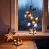 Kép 1/3 - LED-es PVC ablakdekor - rénszarvas - 28 x 17 cm - 3 x AAA