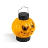 Kép 1/3 - Halloween-i RGB LED lámpa - felakasztható tök - narancs / fekete - elemes