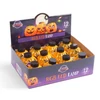 Kép 3/3 - Halloween-i RGB LED lámpa - felakasztható tök - narancs / fekete - elemes
