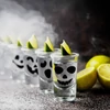 Kép 1/2 - Halloween-i fólia matrica szett - fekete tök arcok - 16 db / csomag