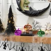 Kép 1/6 - Halloween-i tök dekoráció - fényes - 6 cm - 3 szín / csomag